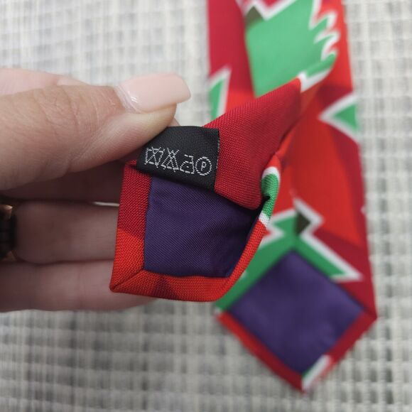 OppoSuits Neck Tie Abstract Christmas Tree Ugly Holiday Gift Present Thin NEW - Picture 7 of 11